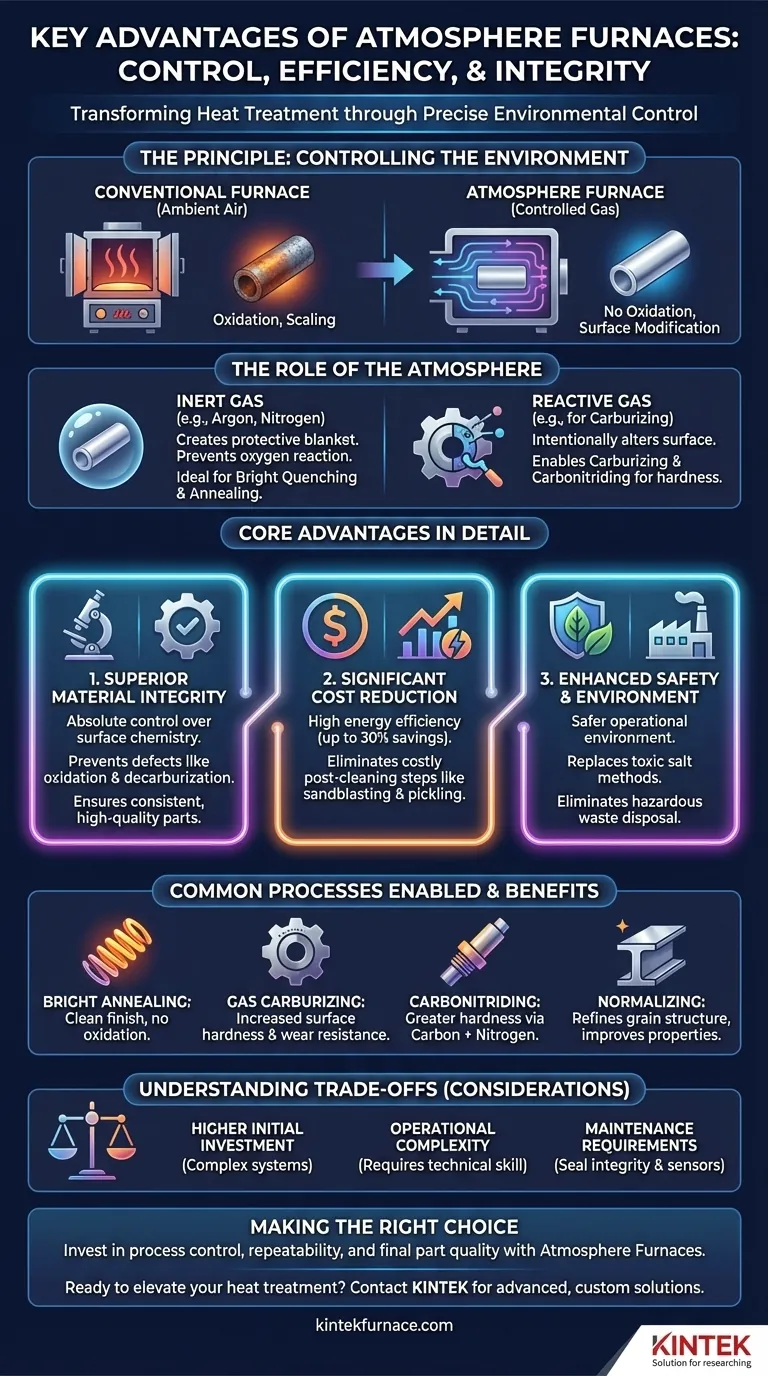 What are the key advantages of using atmosphere furnaces? Boost Efficiency and Control in Heat Treatment Visual Guide