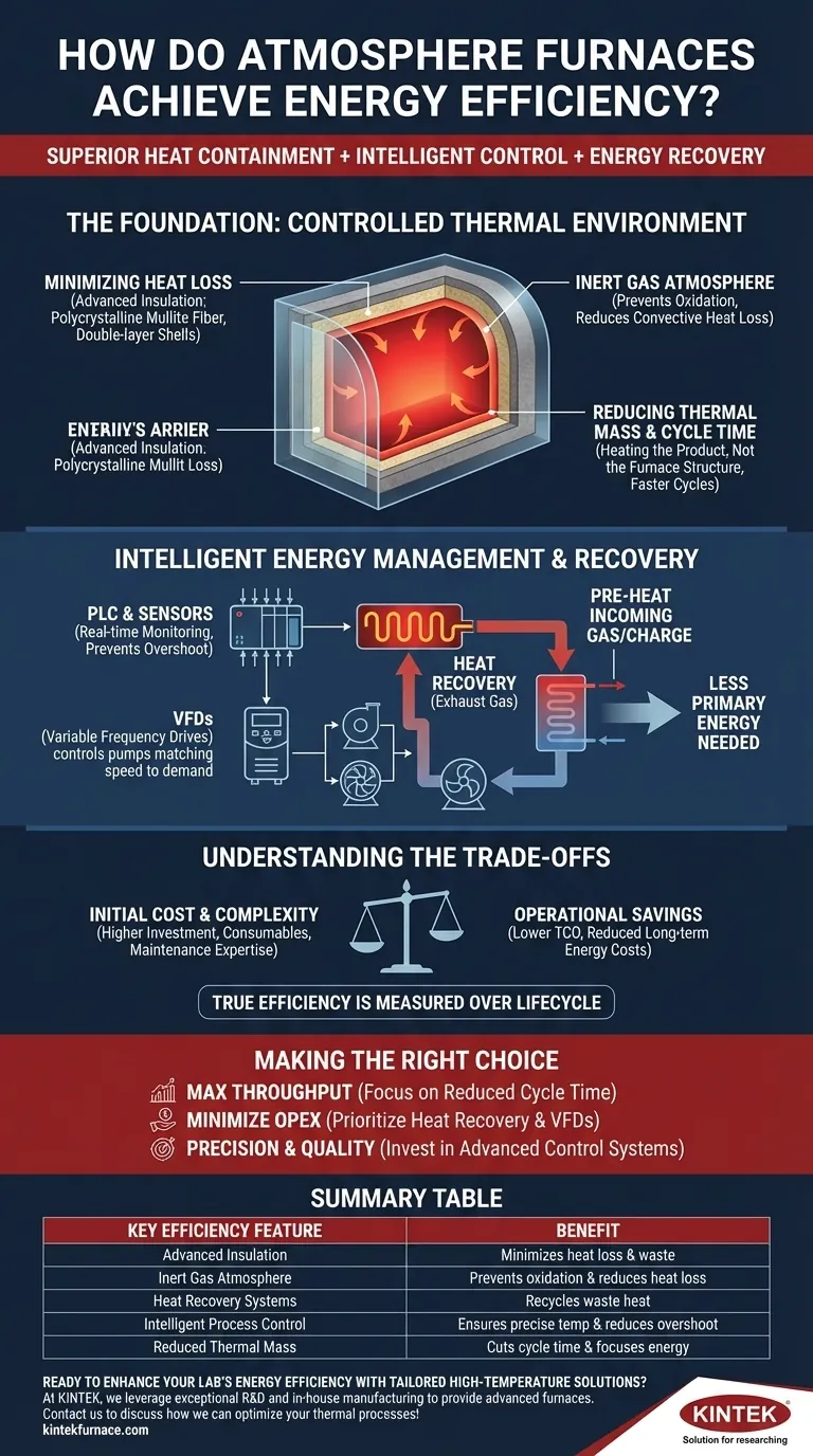 How do atmosphere furnaces achieve energy efficiency? Boost Your Lab's Performance with Advanced Thermal Control Visual Guide