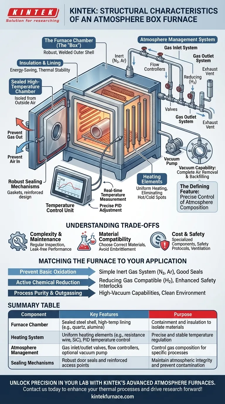 What are the structural characteristics of an atmosphere box furnace? Key Features for Controlled Environments Visual Guide