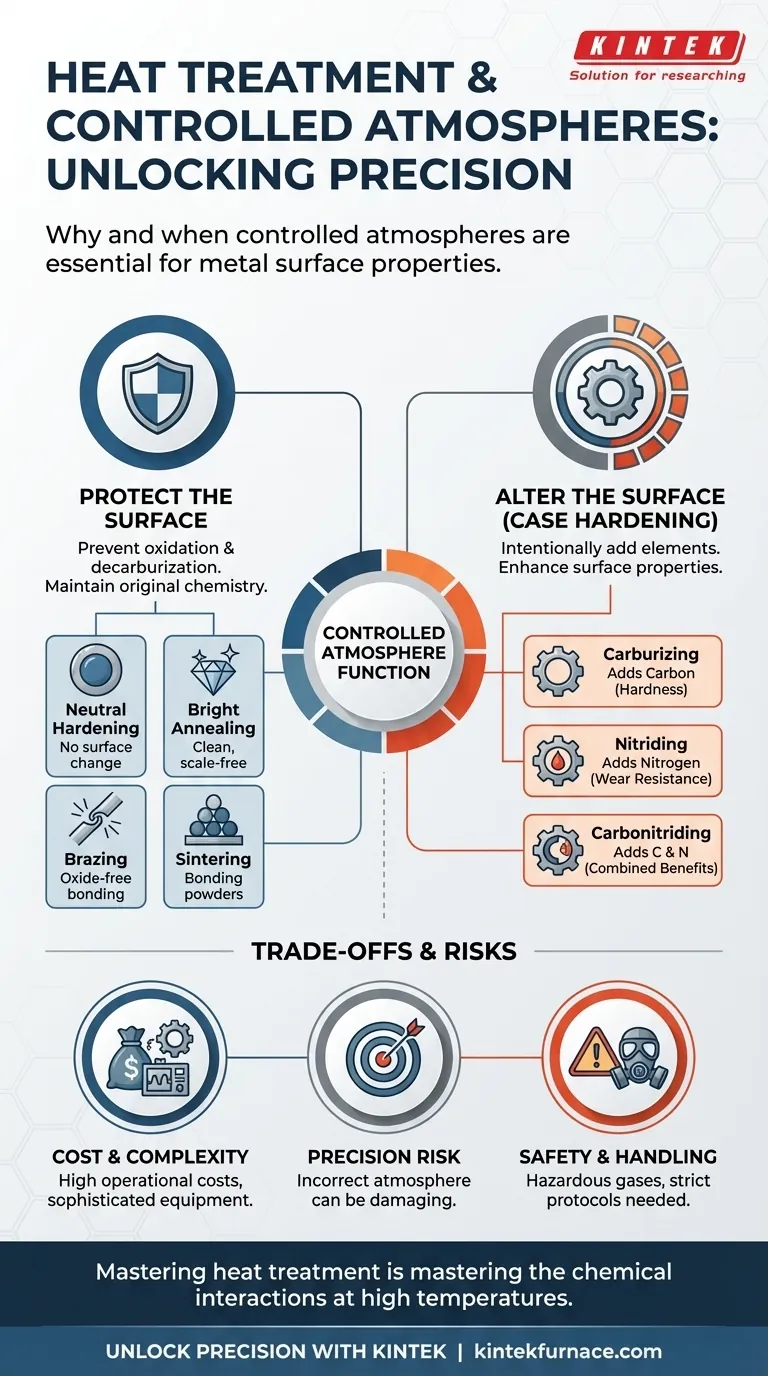 What types of heat treatment processes require controlled atmospheres? Essential for Surface Protection and Modification Visual Guide