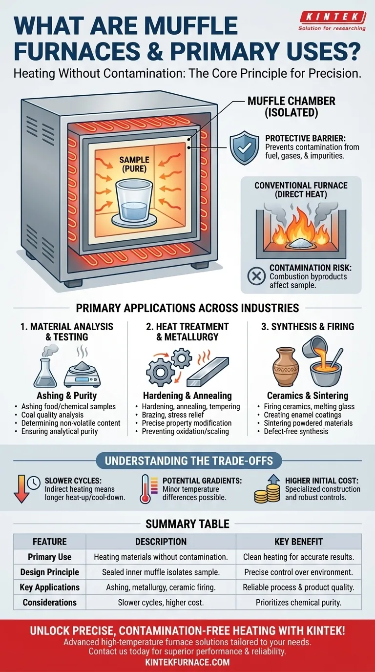 Cosa sono i forni a muffola e quali sono i loro usi primari? Essenziali per il riscaldamento senza contaminazione Guida Visiva