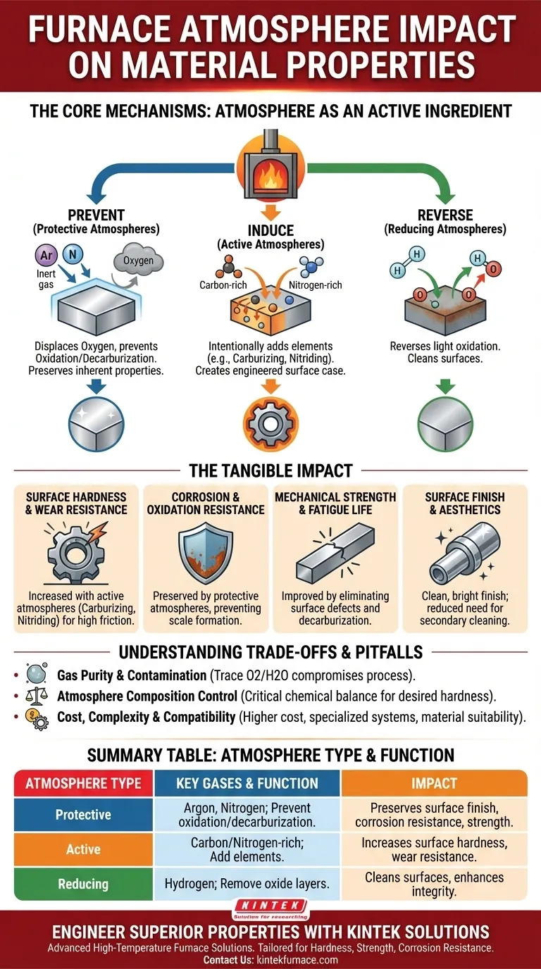 How does the furnace atmosphere impact the final properties of a material? Master Material Engineering with Controlled Atmospheres Visual Guide