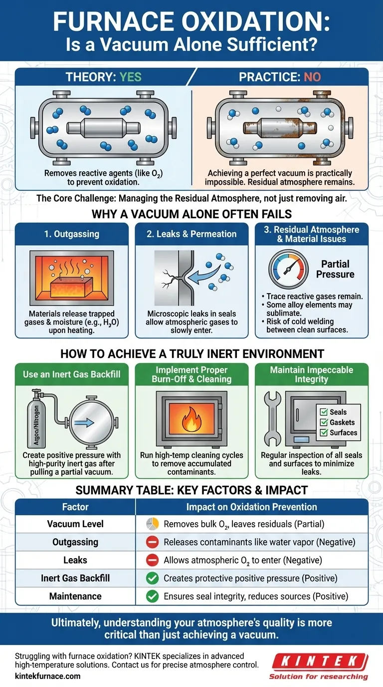 노에서 산소 산화를 방지하는 데 진공만으로 충분할까요? 분위기 제어의 중요한 역할 알아보기 시각적 가이드