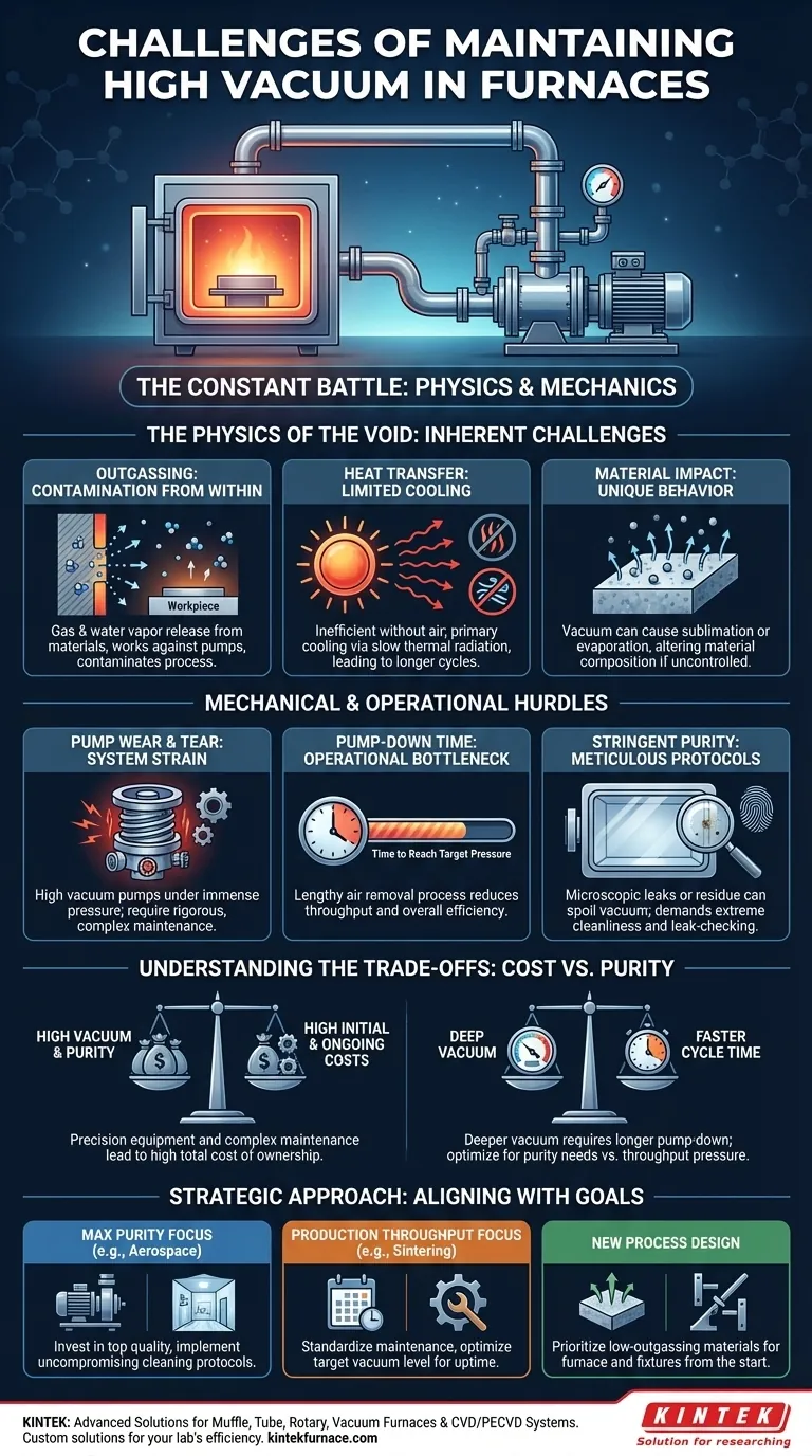 What are the challenges of maintaining a high vacuum in furnaces? Overcome Key Hurdles for Optimal Performance Visual Guide