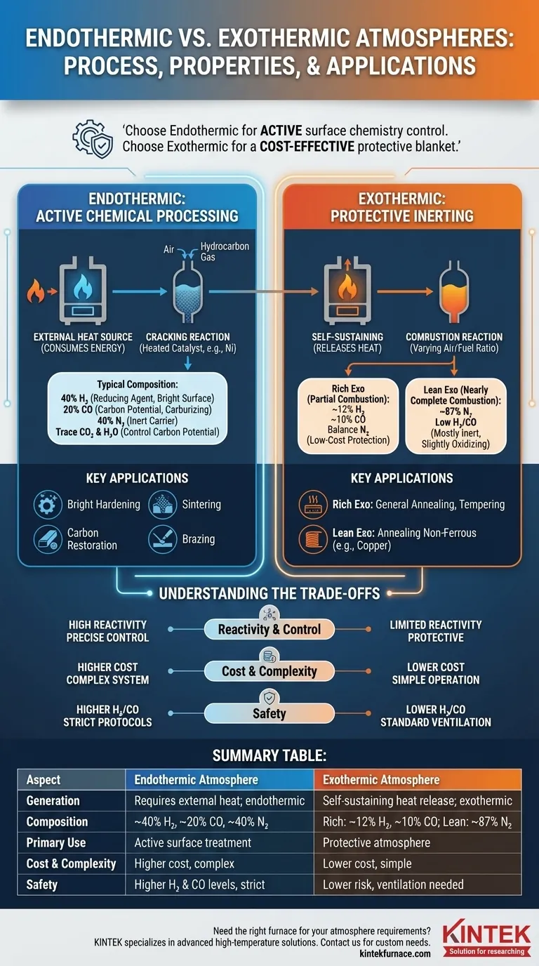 Como uma atmosfera endotérmica difere de uma exotérmica e quais são suas aplicações? Descubra as principais diferenças e usos Guia Visual