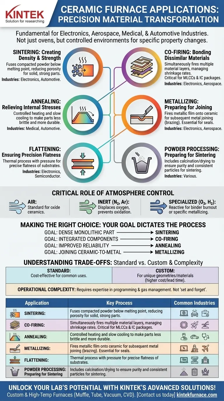 Quais são as aplicações comuns dos fornos cerâmicos? Essenciais para Eletrônicos, Aeroespacial e Mais Guia Visual
