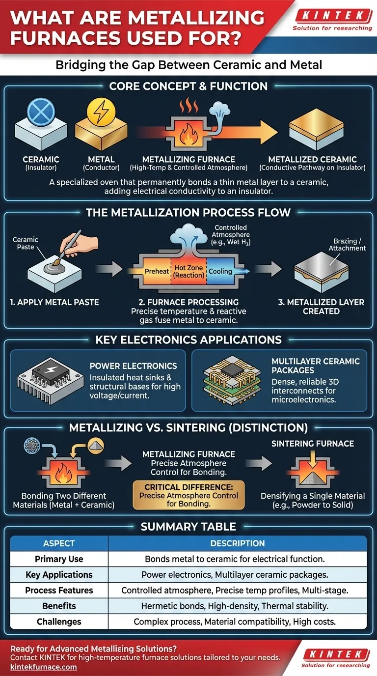 Para que são usados os fornos de metalização? Ligar Metal a Cerâmica para Eletrônica Avançada Guia Visual