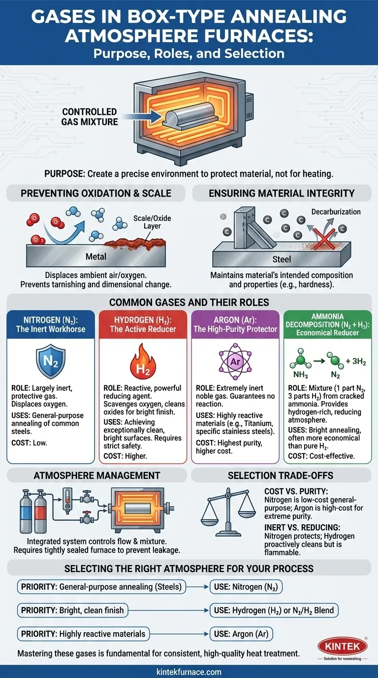 Quais gases são introduzidos na atmosfera do forno de recozimento tipo caixa? Otimize Seu Processo de Tratamento Térmico Guia Visual