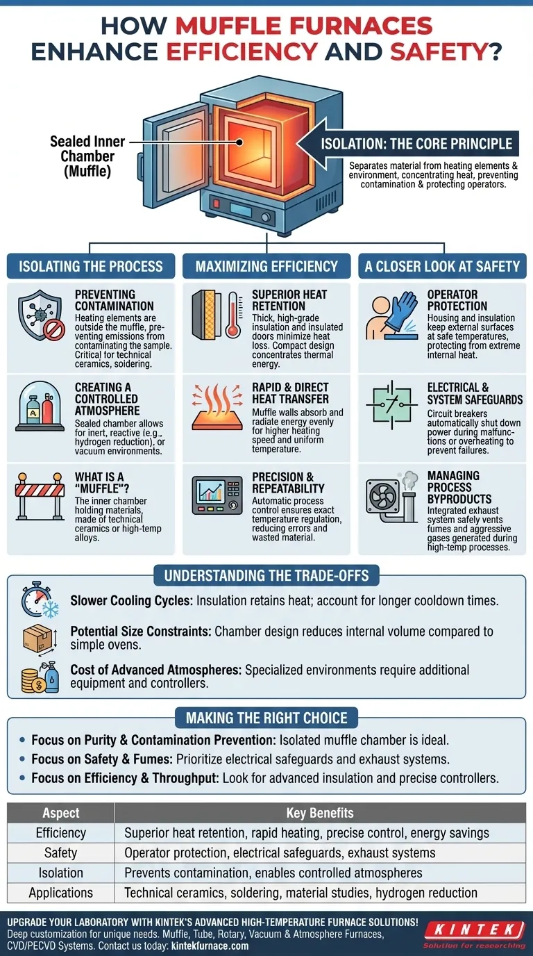 Como os fornos mufla aprimoram a eficiência e a segurança? Aumente o Desempenho do Seu Laboratório com Aquecimento Isolado Guia Visual