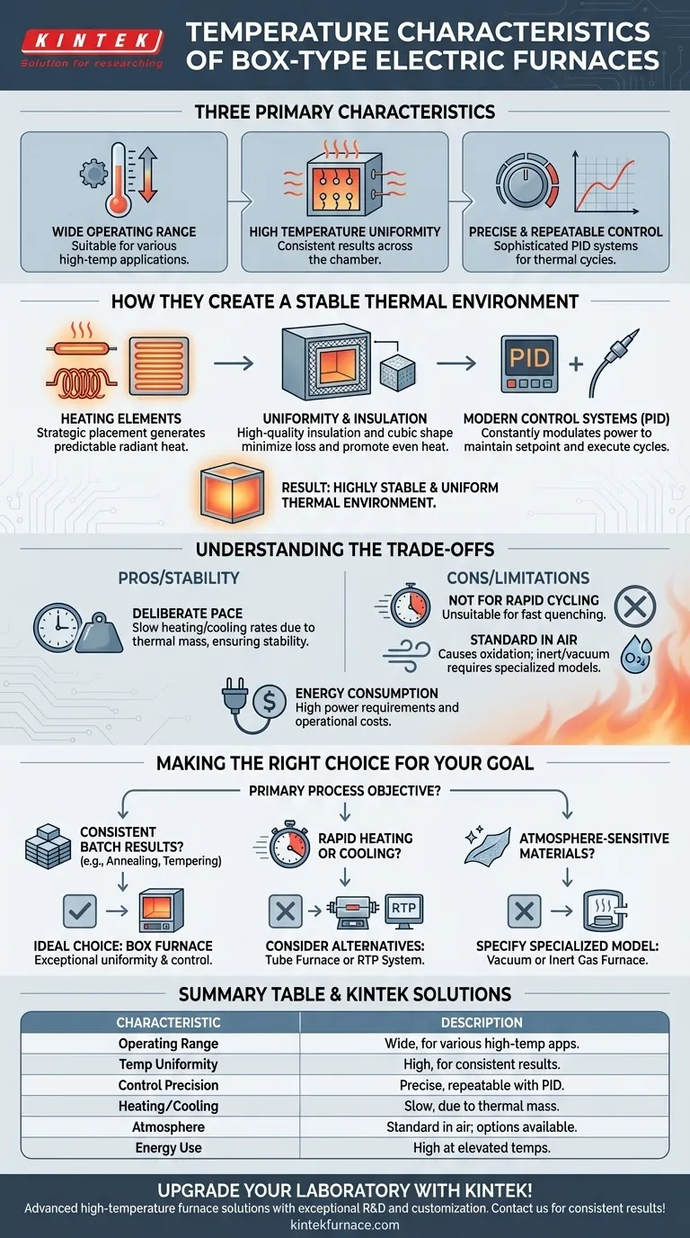 Quais são as características de temperatura dos fornos elétricos tipo caixa? Alcance aquecimento preciso e uniforme para o seu laboratório Guia Visual