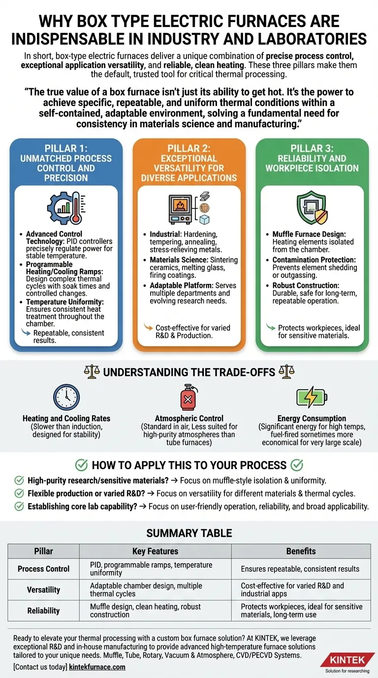 Por que as fornalhas elétricas tipo mufla são indispensáveis na indústria e em laboratórios? Desvende a precisão e versatilidade no processamento térmico Guia Visual