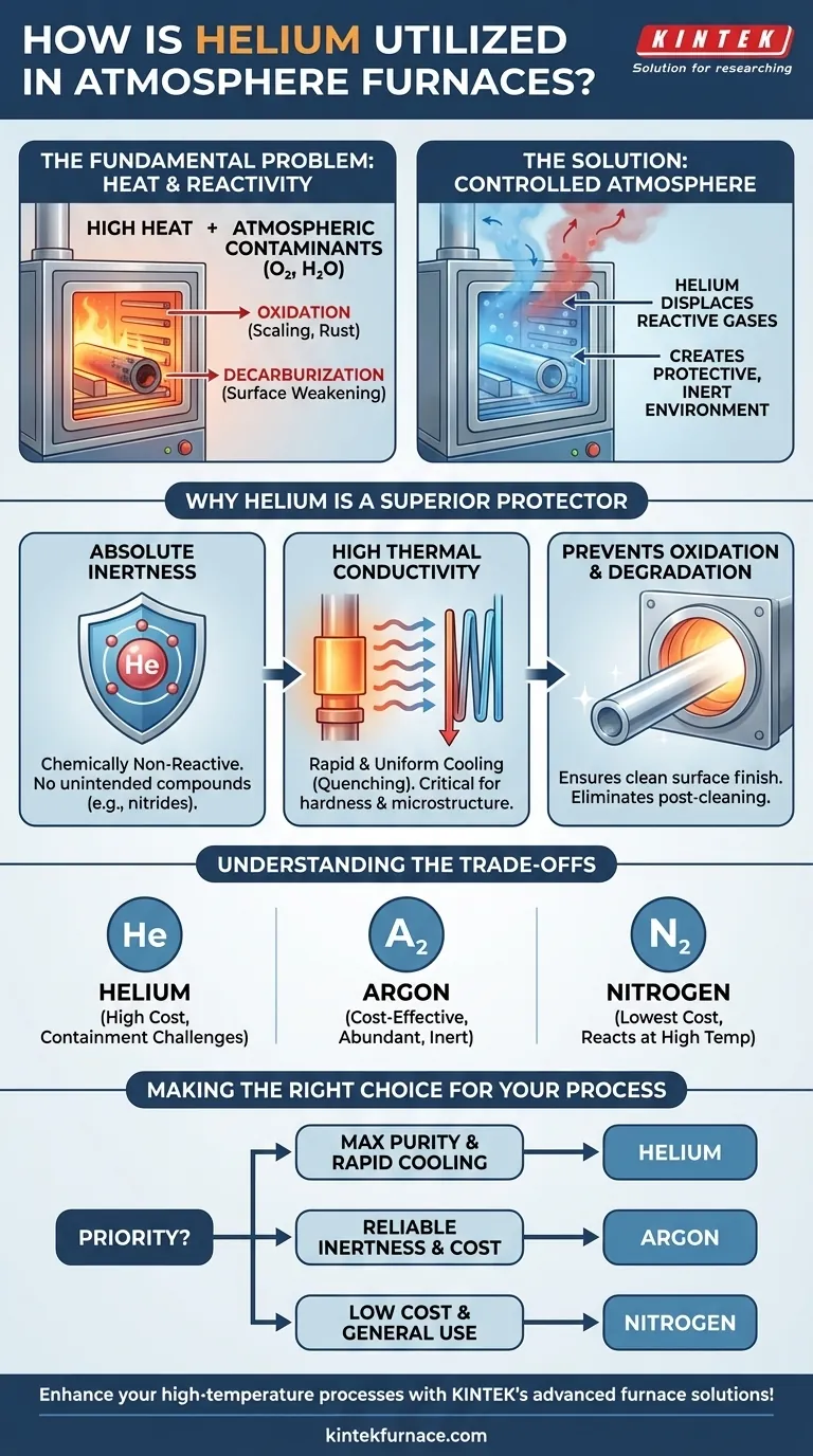 ¿Cómo se utiliza el helio en los hornos de atmósfera? Desbloquee la pureza y el enfriamiento rápido para obtener resultados superiores Guía Visual
