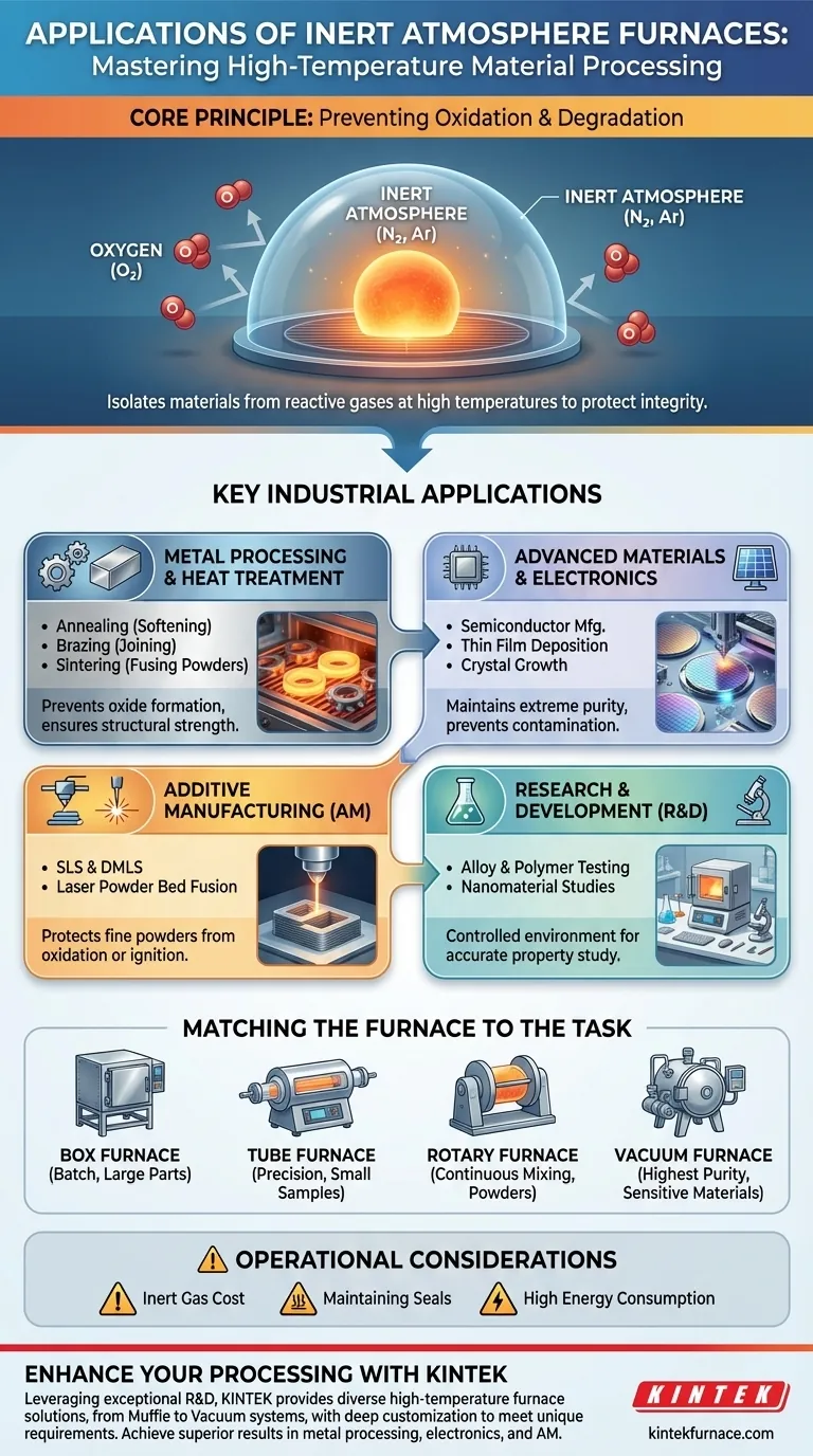 Quelles sont les applications des fours à atmosphère inerte ? Essentiel pour le traitement des métaux, l'électronique et la fabrication additive Guide Visuel