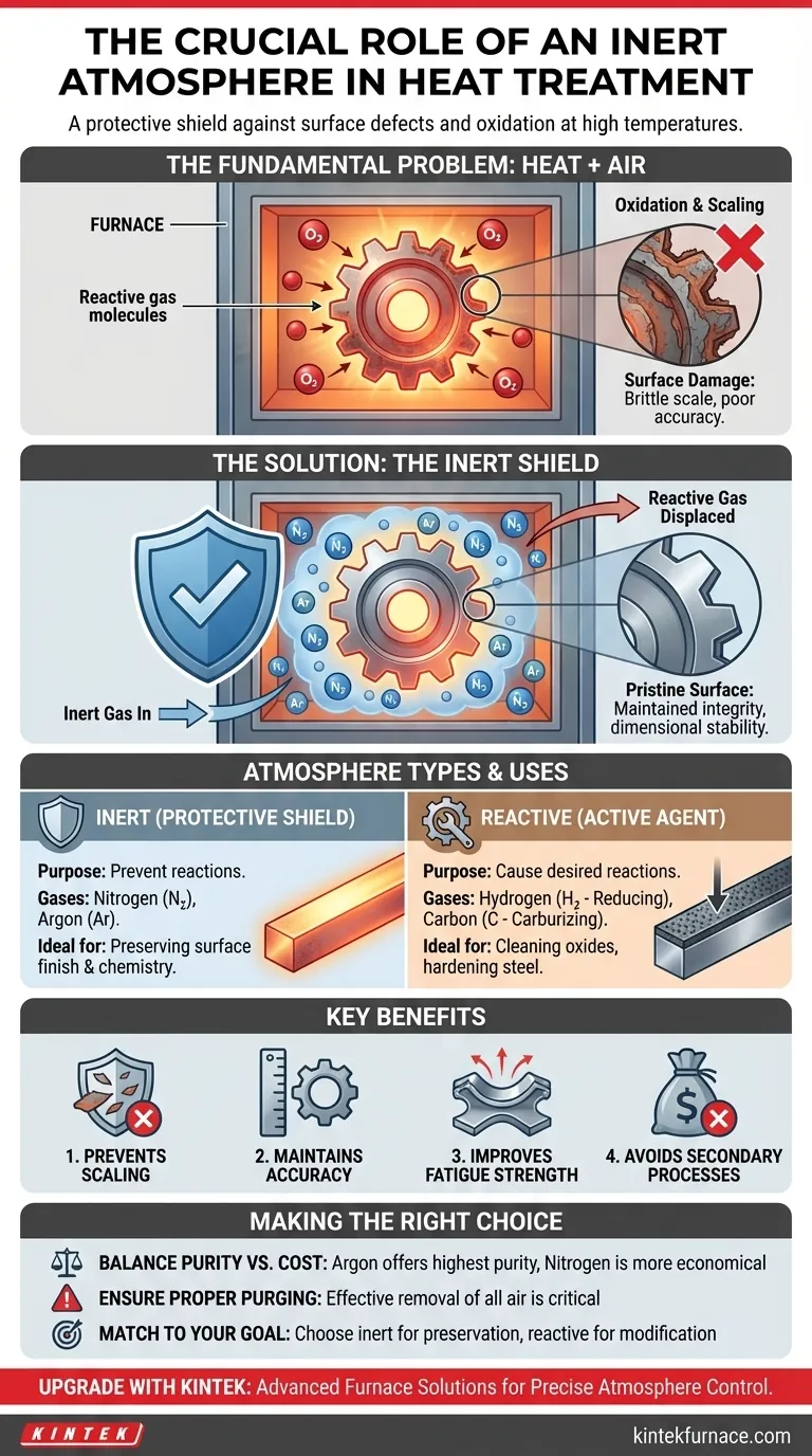 Perché un'atmosfera inerte è importante nei processi di trattamento termico? Prevenire l'ossidazione e garantire l'integrità del materiale Guida Visiva