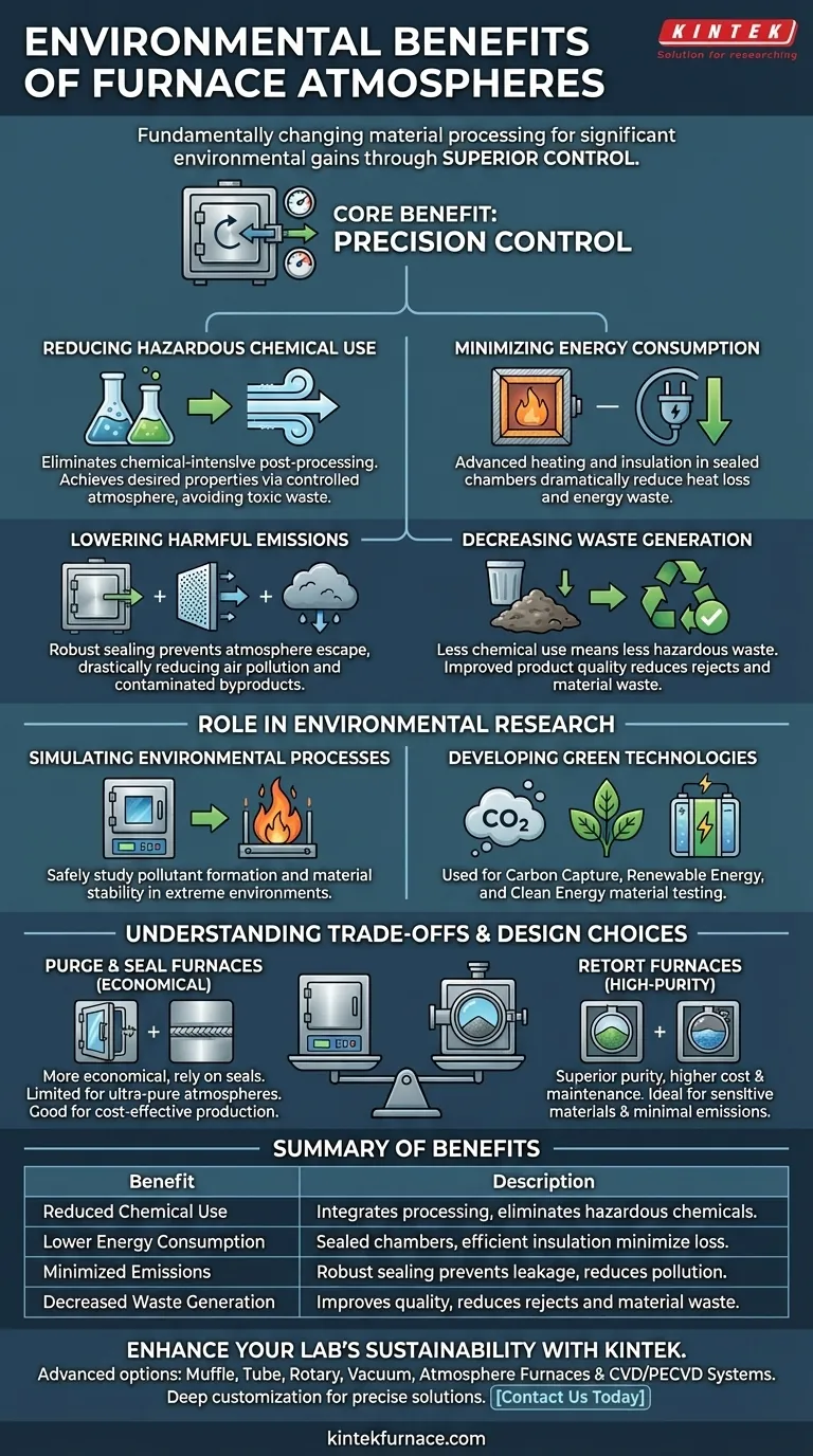 What are the environmental benefits of using furnace atmospheres? Reduce Emissions and Waste with Advanced Control Visual Guide