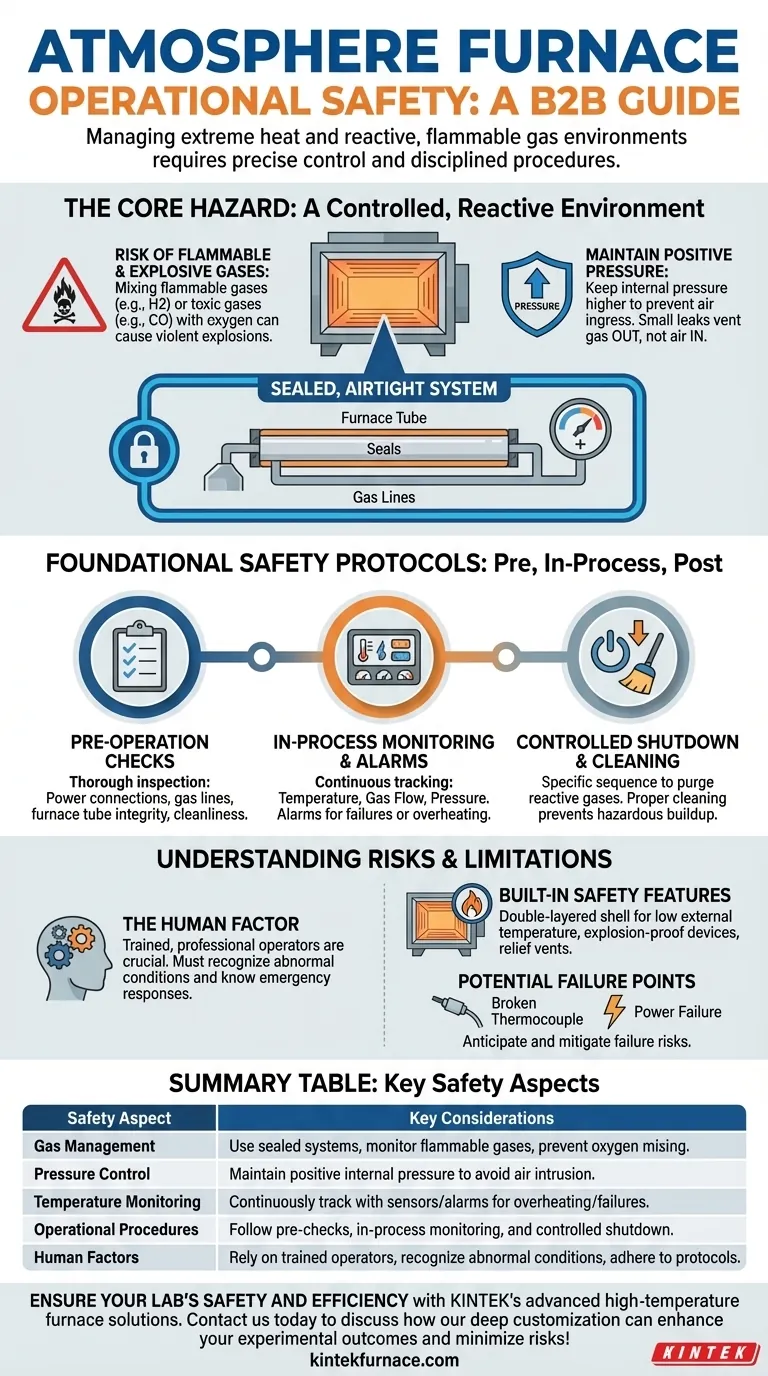 What safety considerations are important when operating atmosphere furnaces? Ensure Explosion-Free Operation with Expert Tips Visual Guide
