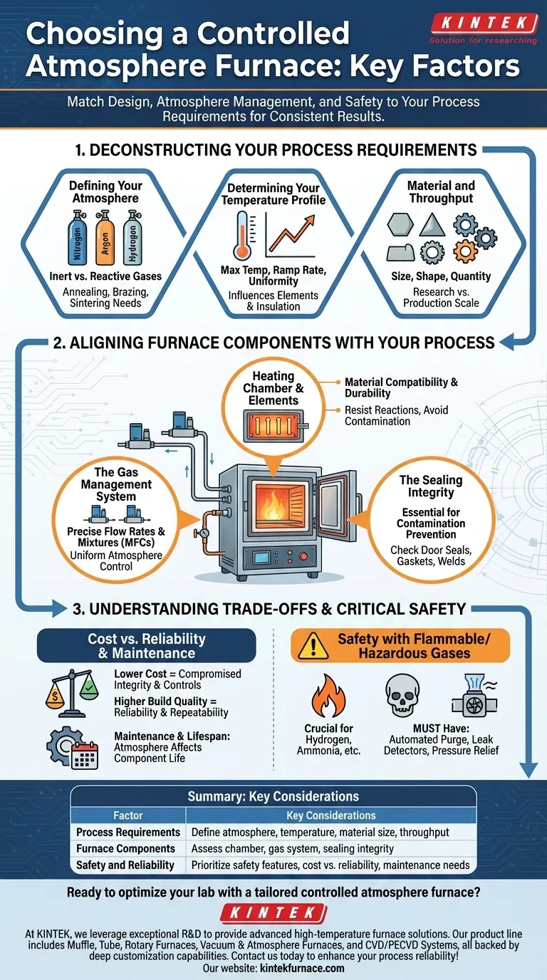What factors should be considered when choosing a controlled atmosphere furnace? Ensure Optimal Performance for Your Materials Visual Guide