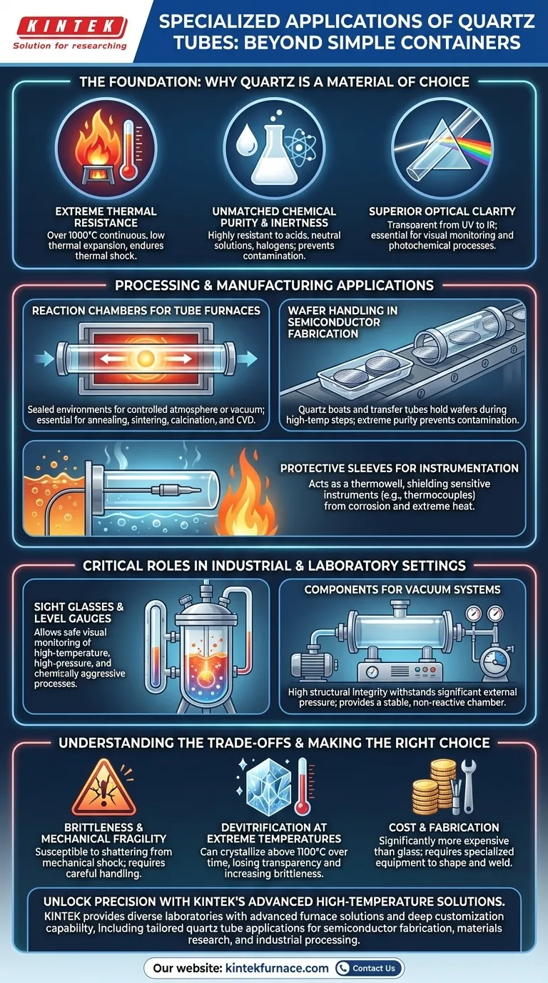 石英管の専門的な用途にはどのようなものがありますか？高温・高純度プロセスに不可欠 ビジュアルガイド