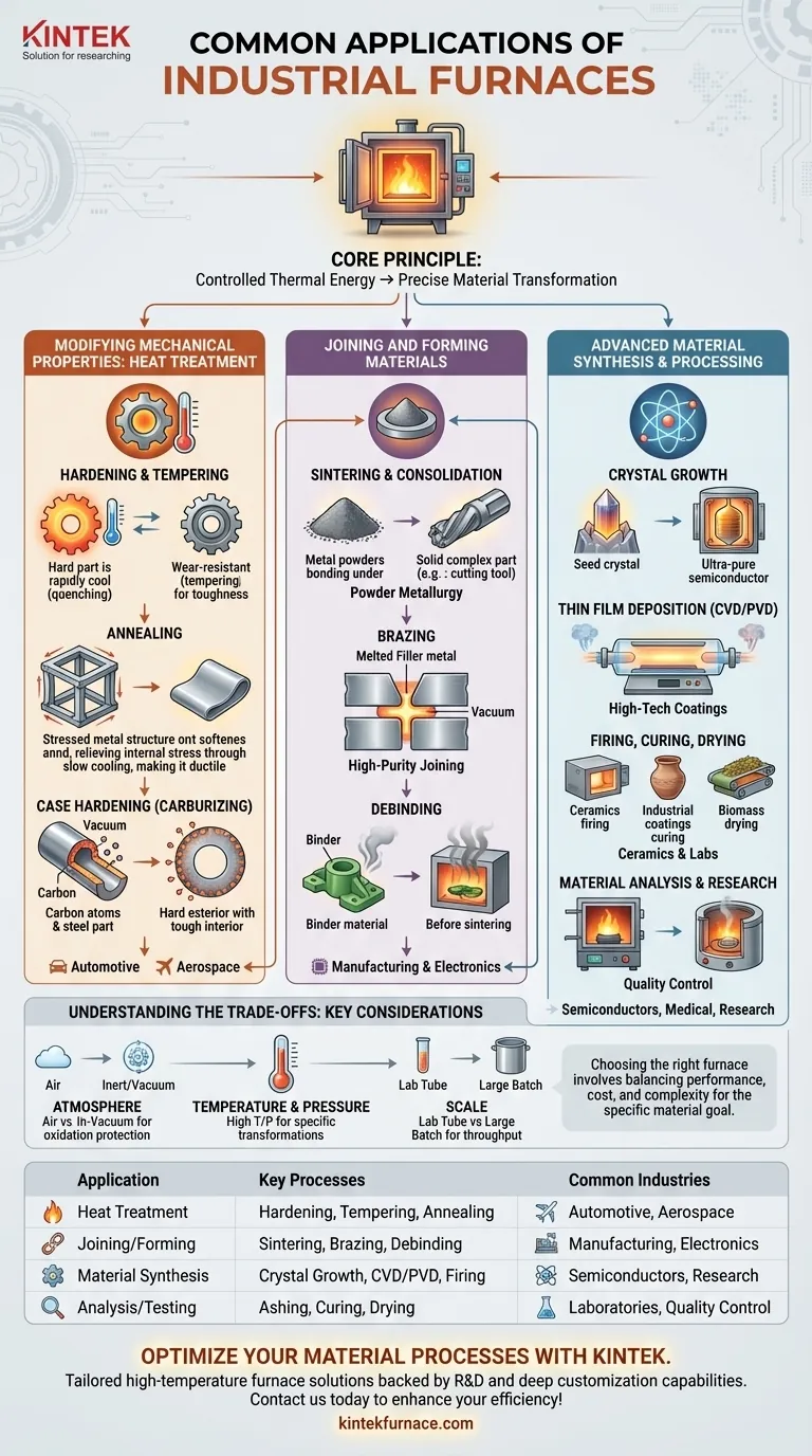 What are some common applications of industrial furnaces? Discover Key Uses in Manufacturing and Research Visual Guide