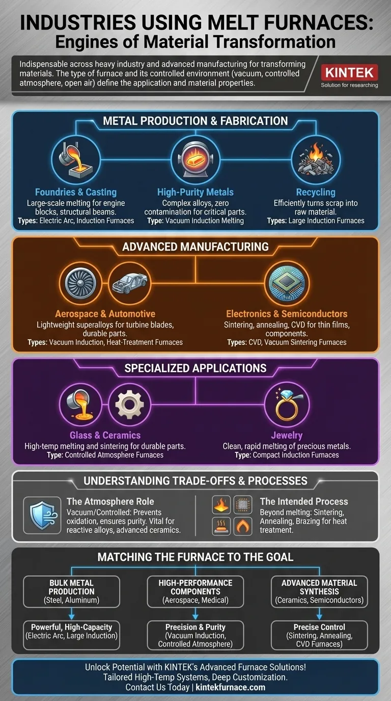 What industries commonly use melt furnaces? Key Applications in Metal, Aerospace, and More Visual Guide