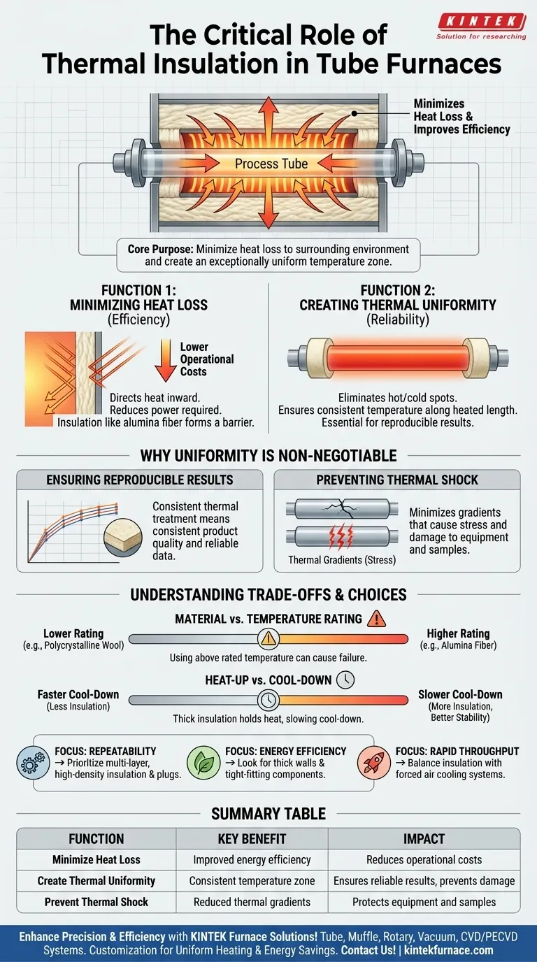 튜브 퍼니스(tube furnace)의 열 절연(thermal insulation) 목적은 무엇입니까? 균일한 가열 및 에너지 효율을 보장합니다. 시각적 가이드