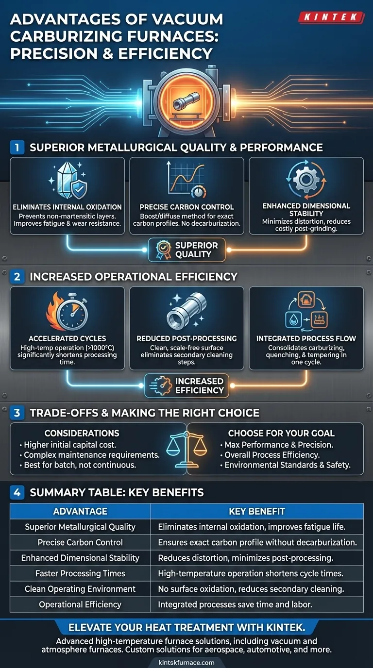 Quais são as vantagens de usar um forno de cementação a vácuo? Alcance Qualidade e Eficiência Superiores Guia Visual