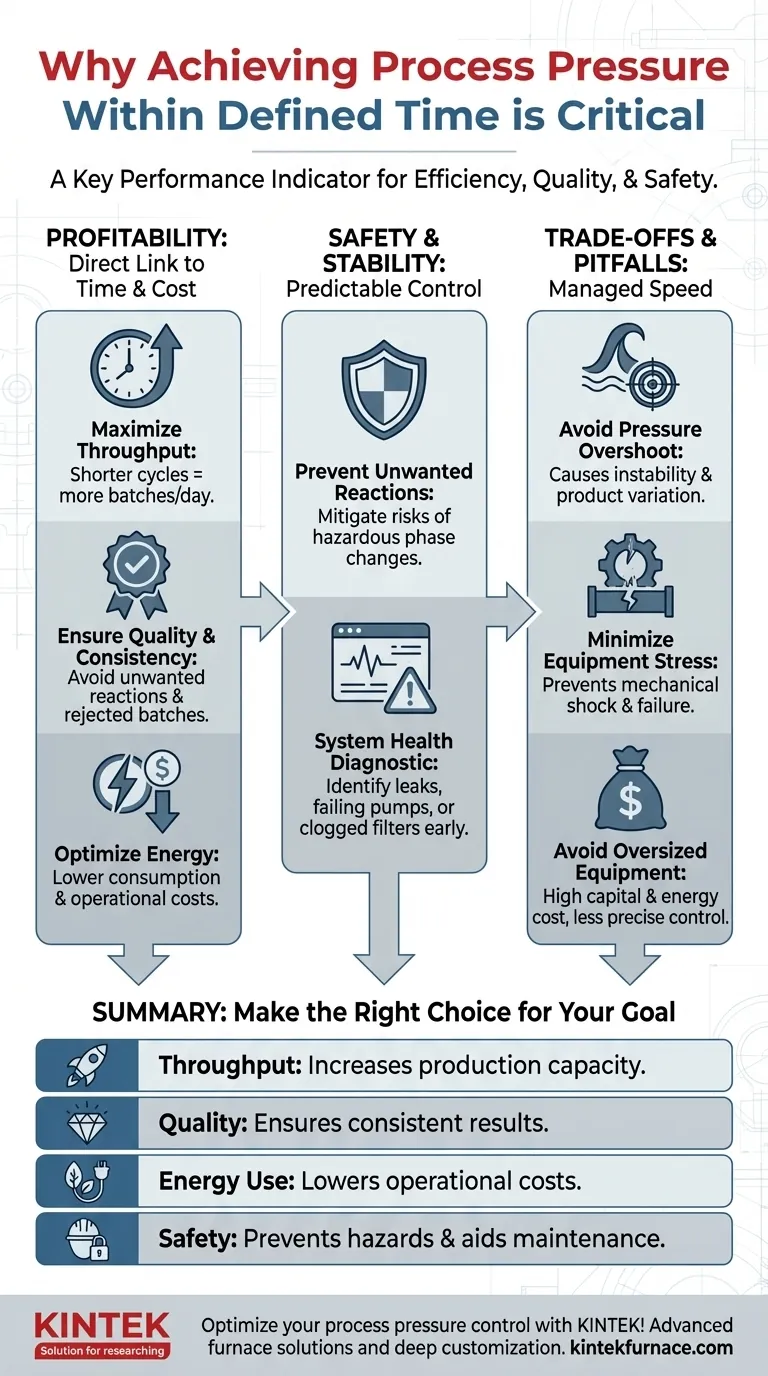 لماذا يعد تحقيق ضغط العملية في الوقت المحدد أمراً مهماً؟ تعزيز الكفاءة والجودة والسلامة دليل مرئي