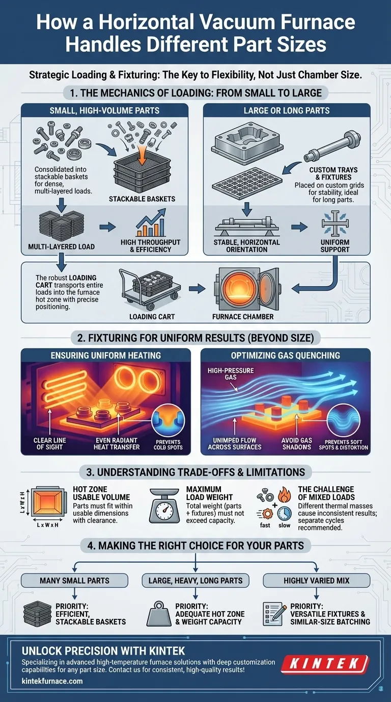 卧式真空炉如何处理不同尺寸的零件？优化装载以实现均匀加热 图解指南