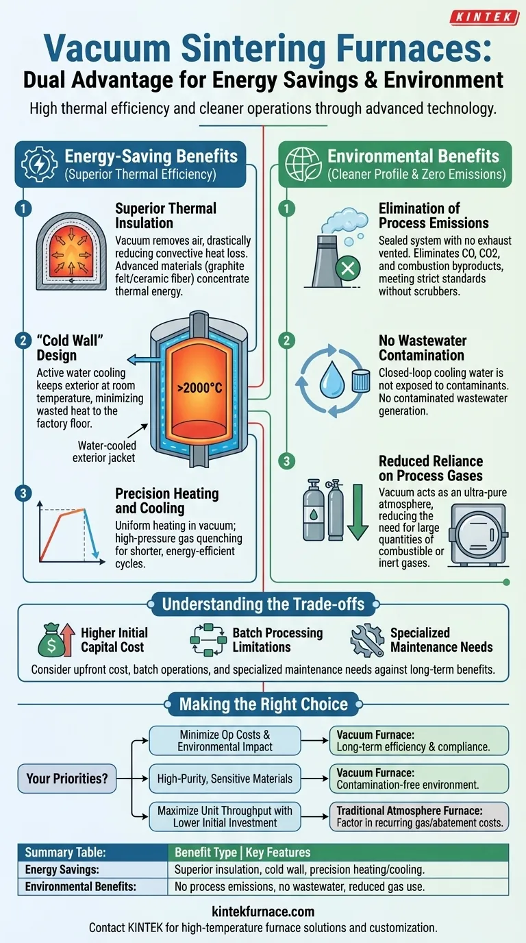 What energy-saving and environmental benefits do vacuum sintering furnaces offer? Boost Efficiency and Cut Emissions Visual Guide