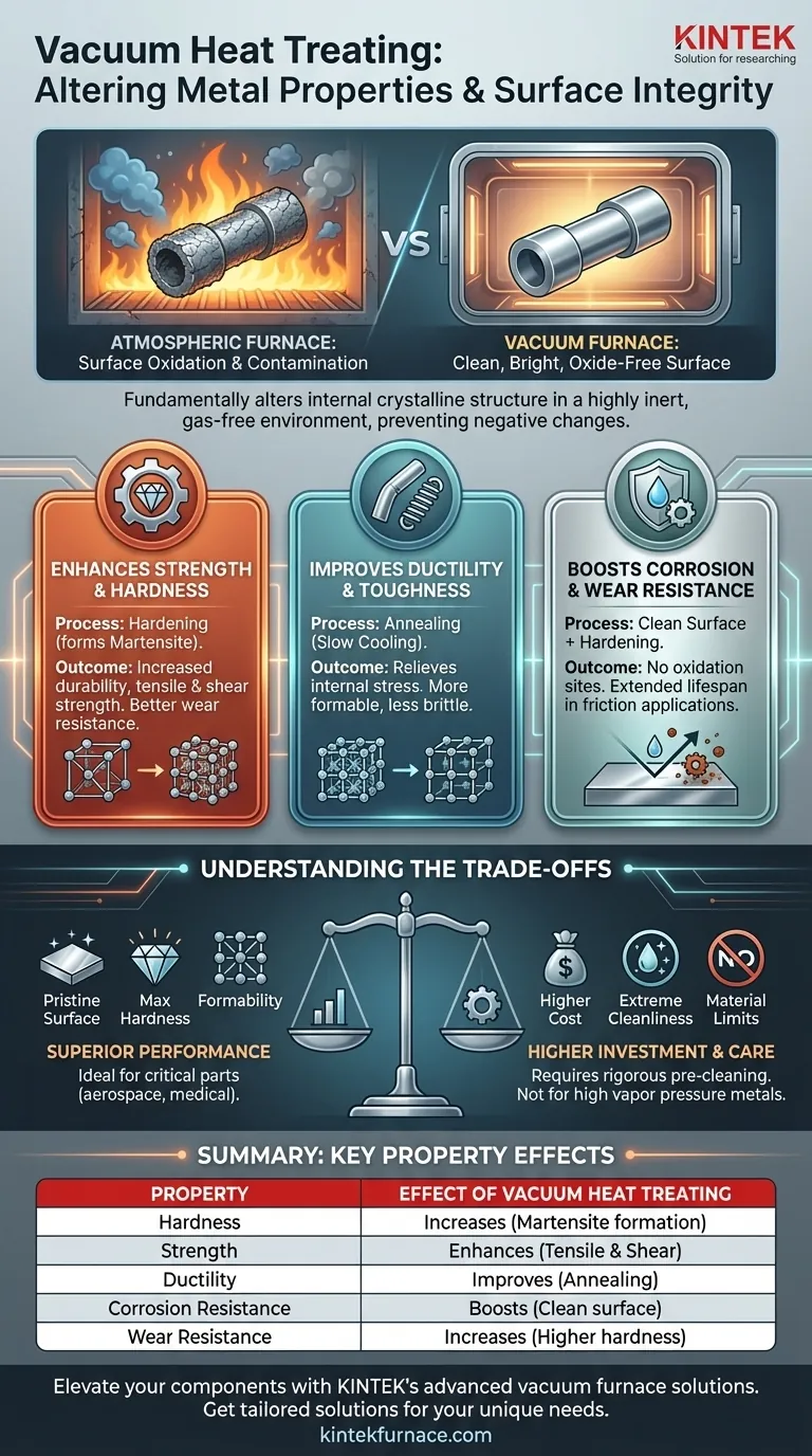 Quali proprietà di un metallo possono essere alterate attraverso il trattamento termico sottovuoto? Migliorare la Resistenza, la Duttilità e la Resistenza alla Corrosione Guida Visiva