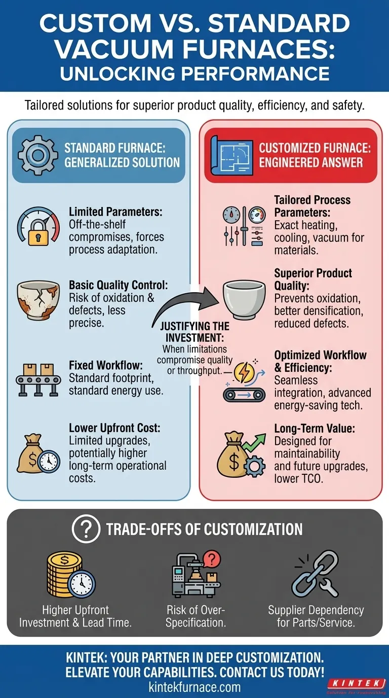 What are the main advantages of customized vacuum furnaces? Unlock Tailored Precision for Superior Quality Visual Guide