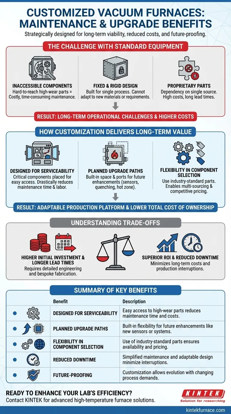 What maintenance and upgrade benefits do customized vacuum furnaces offer? Optimize Long-Term Performance and Cost Savings Visual Guide