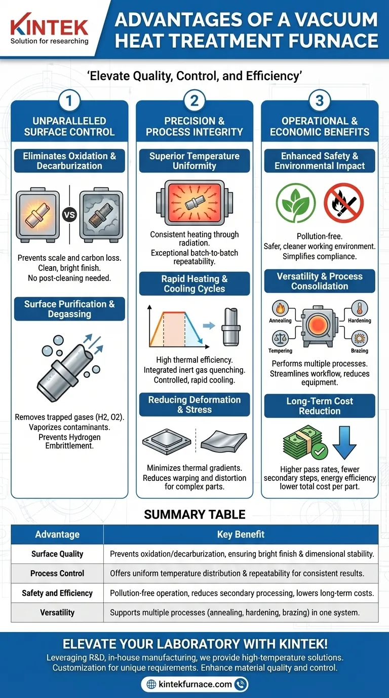 ¿Cuáles son las ventajas de utilizar un horno de tratamiento térmico al vacío? Logre una calidad y control de materiales superiores Guía Visual