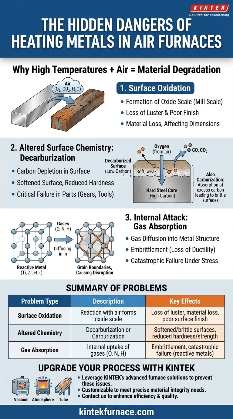 ¿Qué problemas surgen cuando los materiales metálicos ordinarios se calientan en un horno de aire? Evite la oxidación y la fragilización Guía Visual