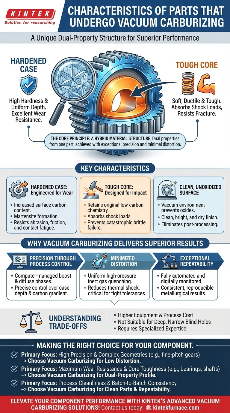 Quali sono le caratteristiche dei pezzi sottoposti a carbonitrurazione sotto vuoto? Ottenere prestazioni a doppia proprietà superiori Guida Visiva