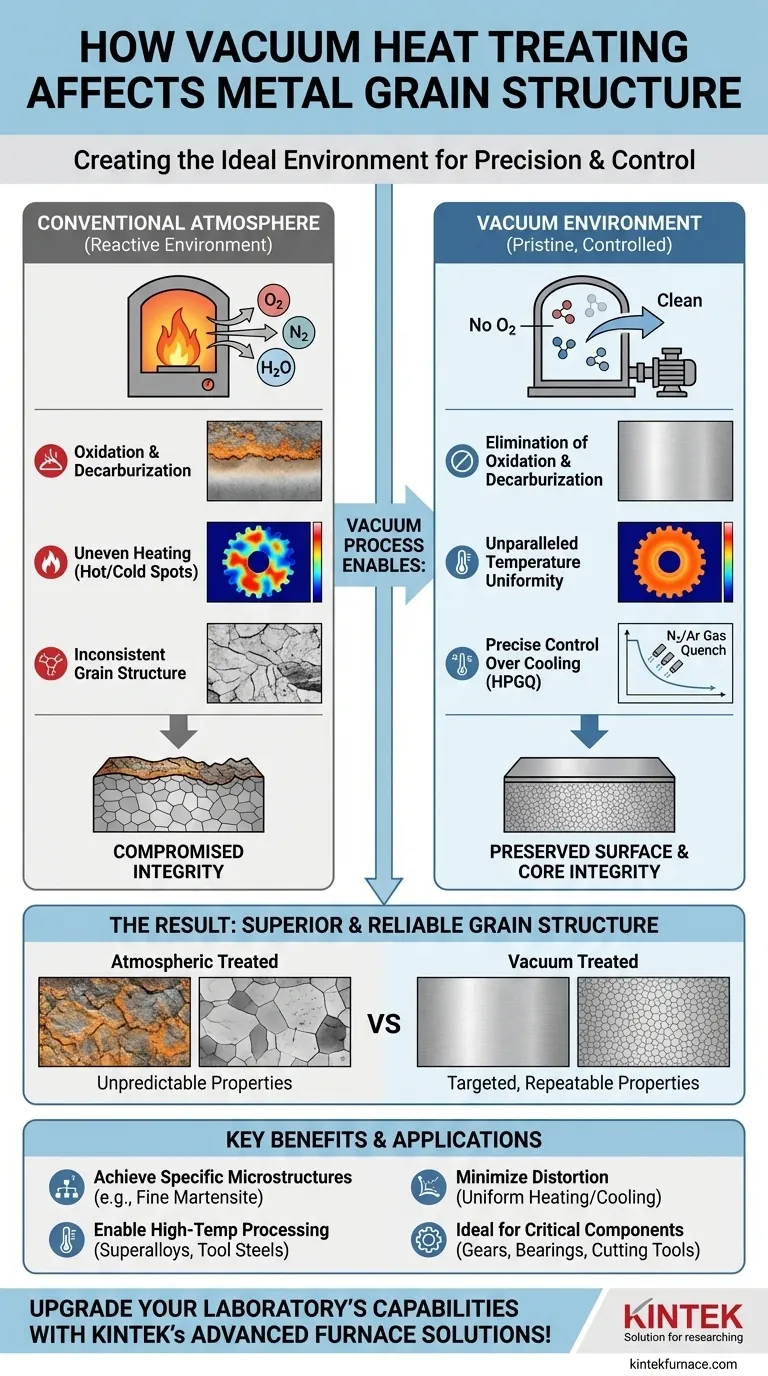 Как вакуумная термообработка влияет на зернистую структуру металлических сплавов? Достижение точного контроля микроструктуры Визуальное руководство
