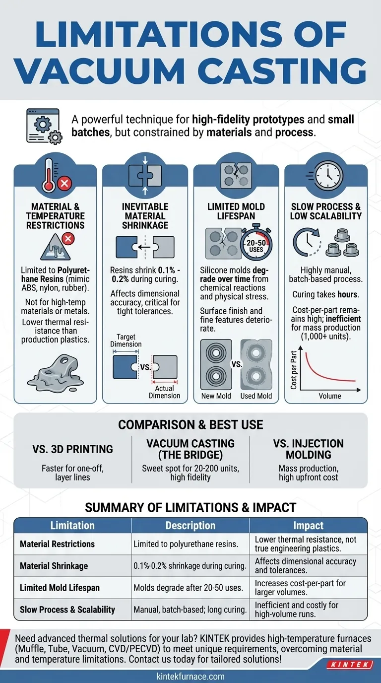 What are the limitations of vacuum casting? Key Constraints for Prototyping and Low-Volume Production Visual Guide