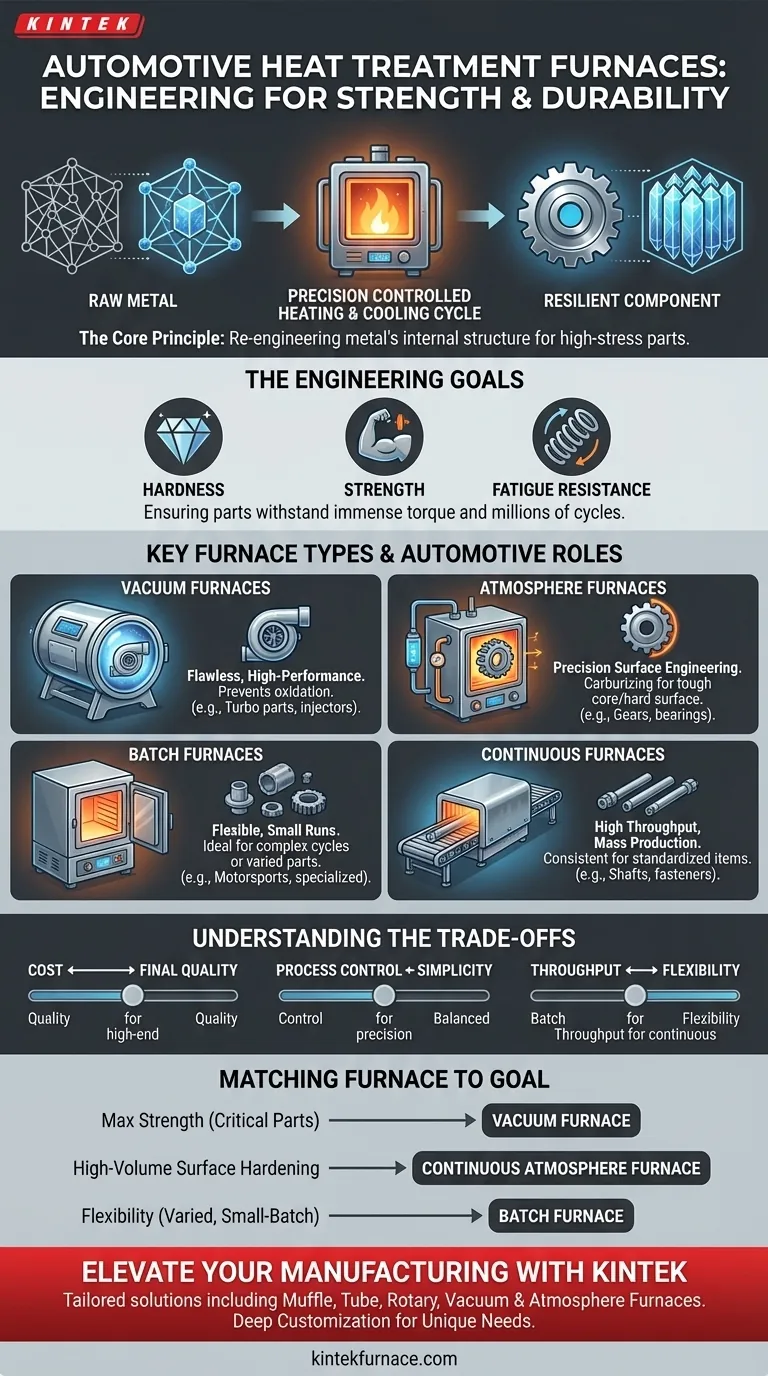 كيف يتم استخدام أفران المعالجة الحرارية في صناعة السيارات؟ تعزيز متانة المكونات وأدائها دليل مرئي