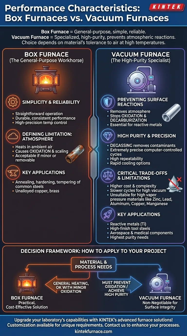 Quali sono le caratteristiche prestazionali dei forni a scatola e dei forni a vuoto? Scegli il forno giusto per le tue esigenze di trattamento termico Guida Visiva