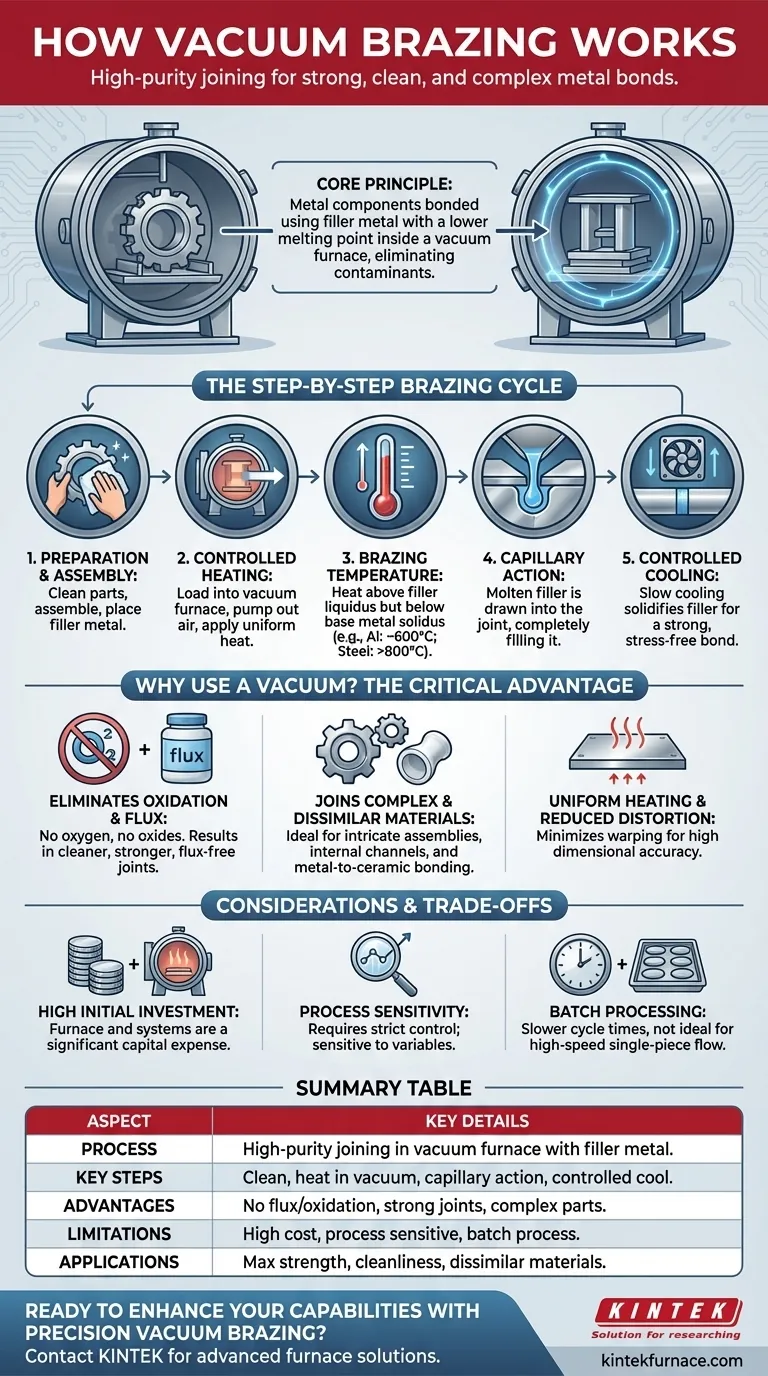 How does the vacuum brazing process work? Achieve Clean, Strong Metal Joining Without Flux Visual Guide