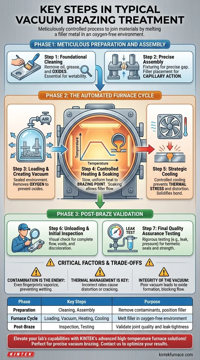 What are the key steps in a typical vacuum brazing treatment? Master the Process for Strong, Clean Joints Visual Guide