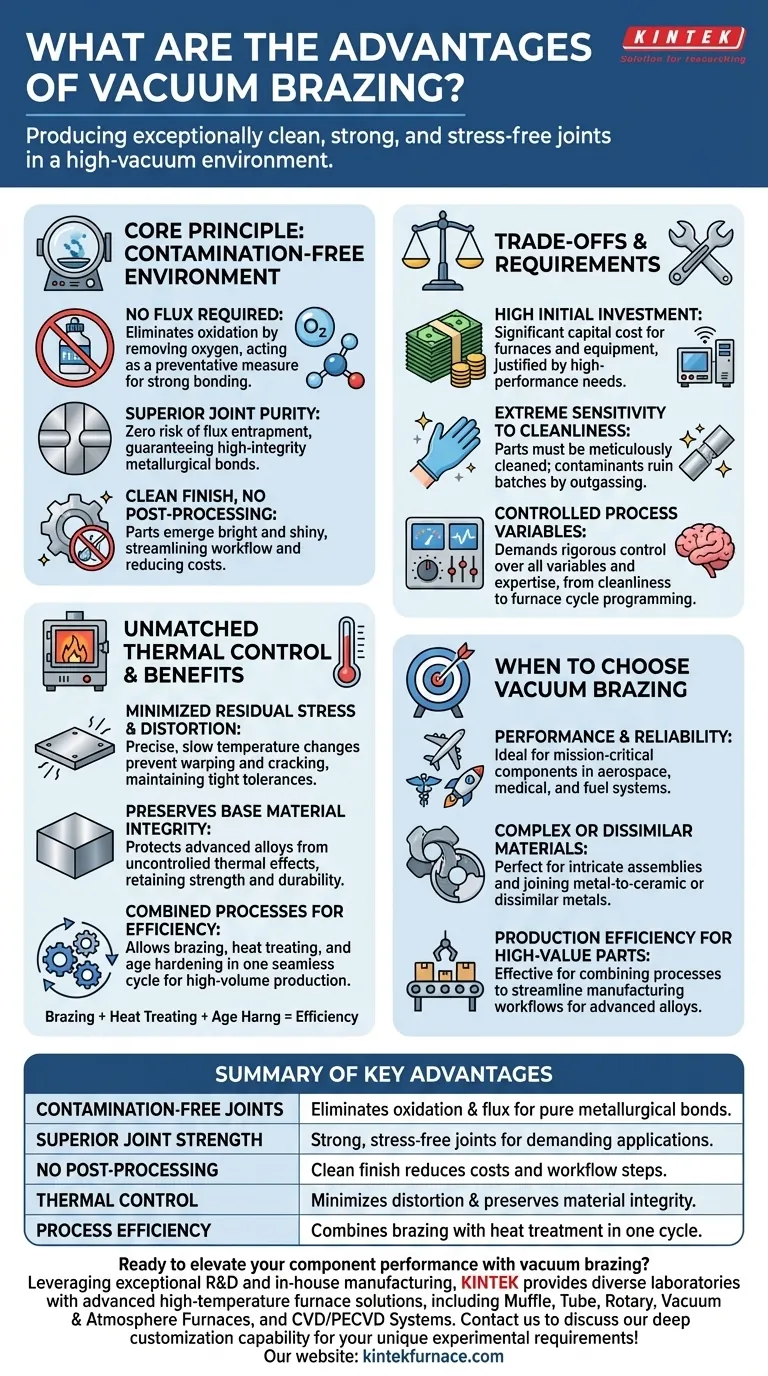 Quais são as vantagens da brasagem a vácuo? Obtenha juntas limpas, fortes e sem tensões Guia Visual