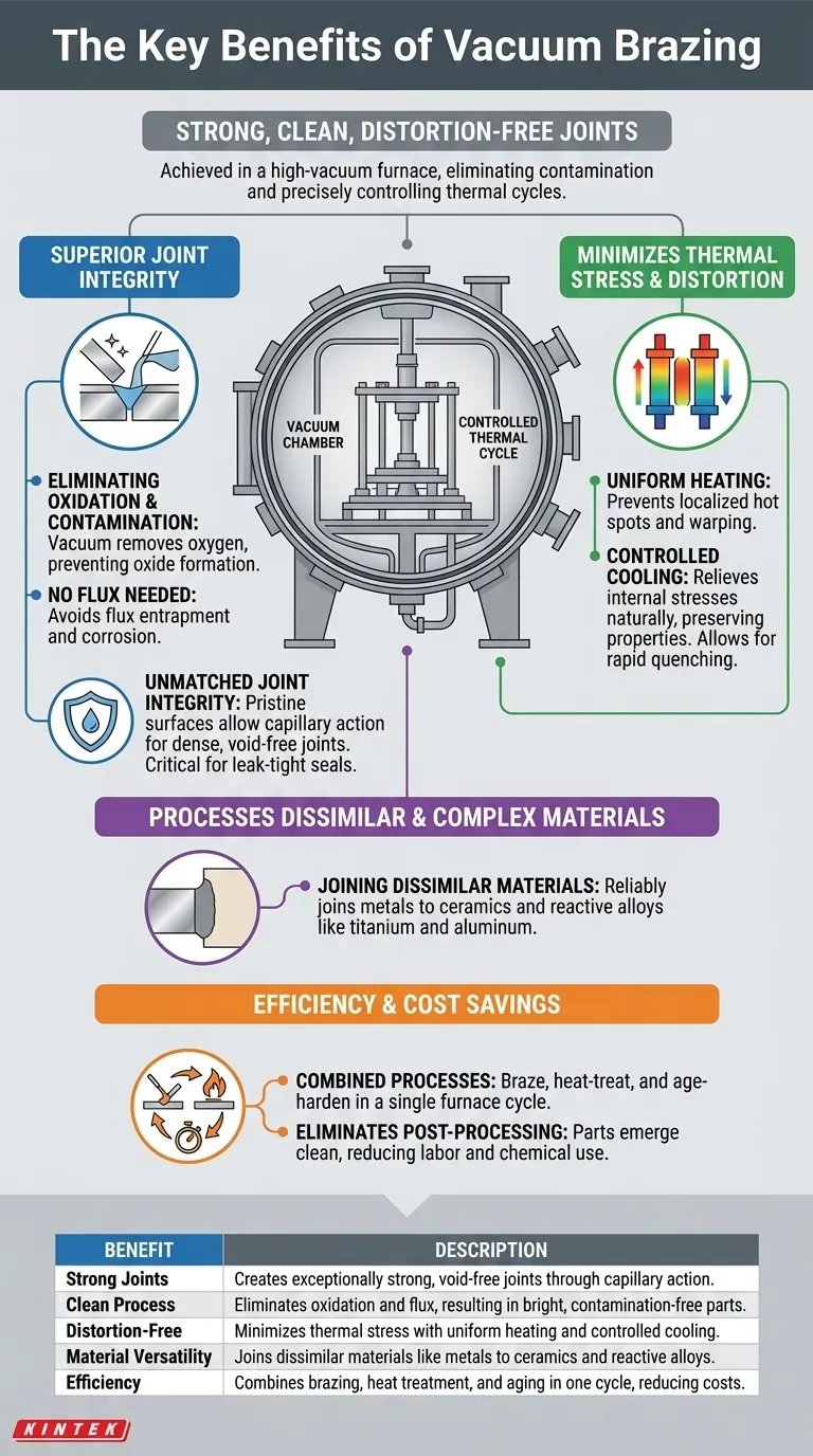Quais são os principais benefícios da brasagem a vácuo? Obtenha juntas fortes e limpas para montagens complexas Guia Visual