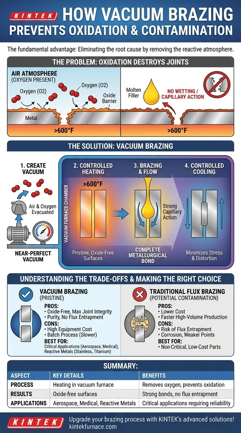 Come previene la brasatura sottovuoto l'ossidazione e la contaminazione? Ottenere giunti puliti e robusti per applicazioni critiche Guida Visiva