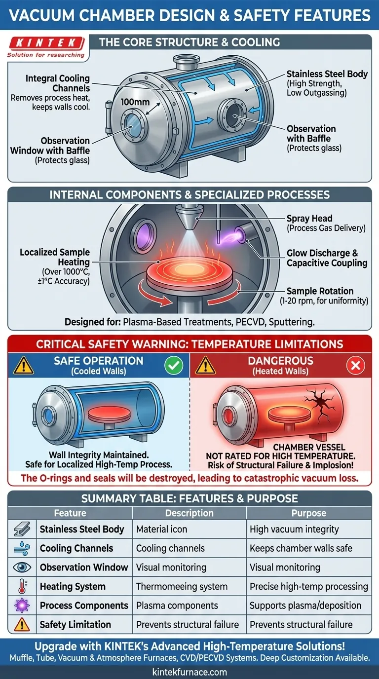 What materials and features does the vacuum chamber have? Discover Its Design for Safe, High-Temp Processing Visual Guide