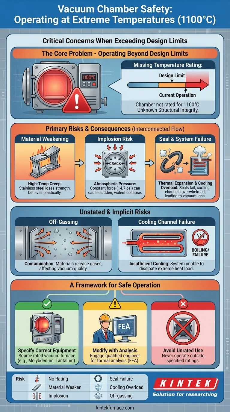 What safety concerns are mentioned regarding the vacuum chamber? Avoid Catastrophic Implosion Risks Visual Guide