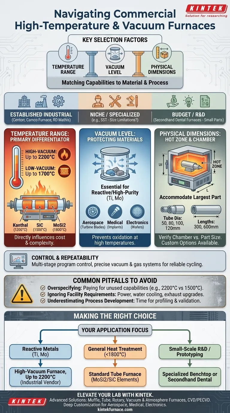 ما هي الخيارات التجارية للأفران الفراغية أو ذات درجات الحرارة العالية المذكورة؟ ابحث عن حل الفرن الصناعي المثالي لك دليل مرئي