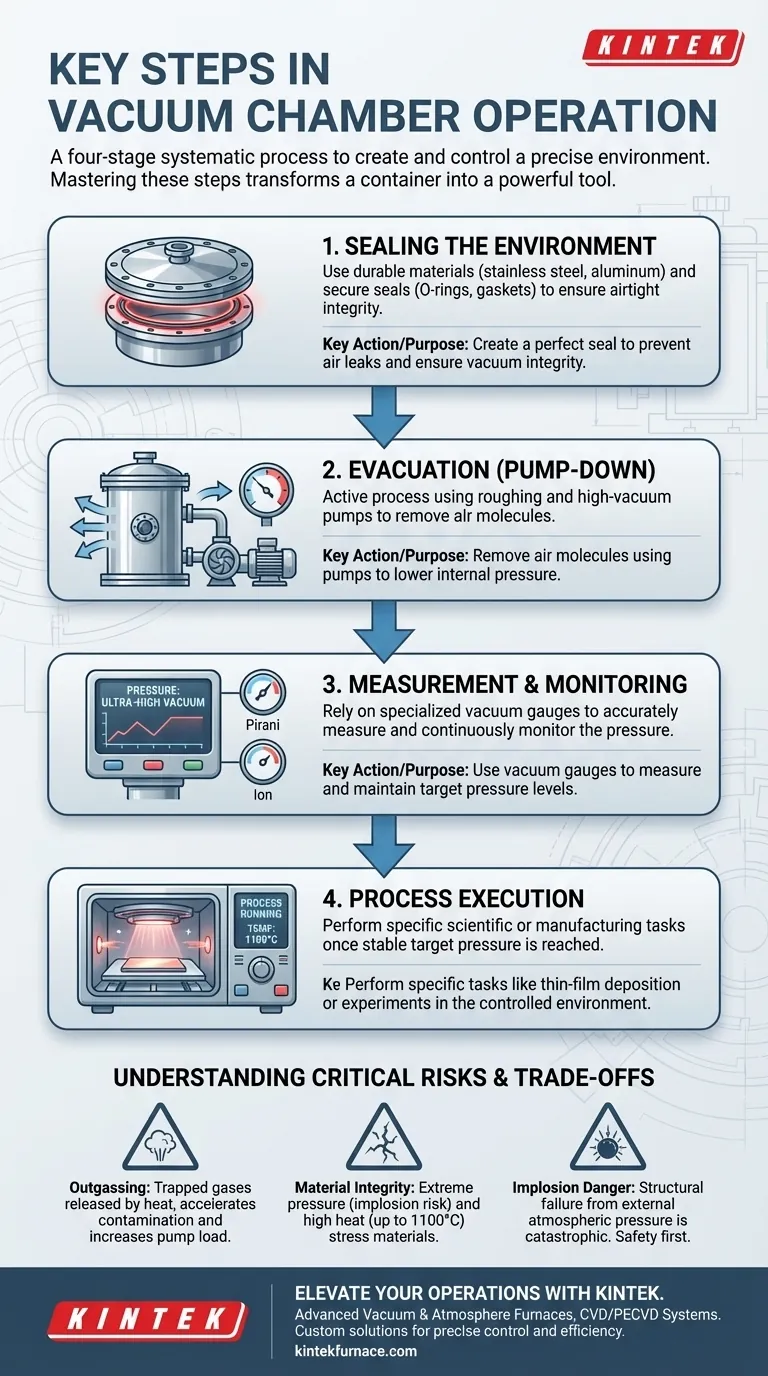 Quali sono i passaggi chiave nel funzionamento di una camera a vuoto? Domina il processo per un controllo di precisione Guida Visiva