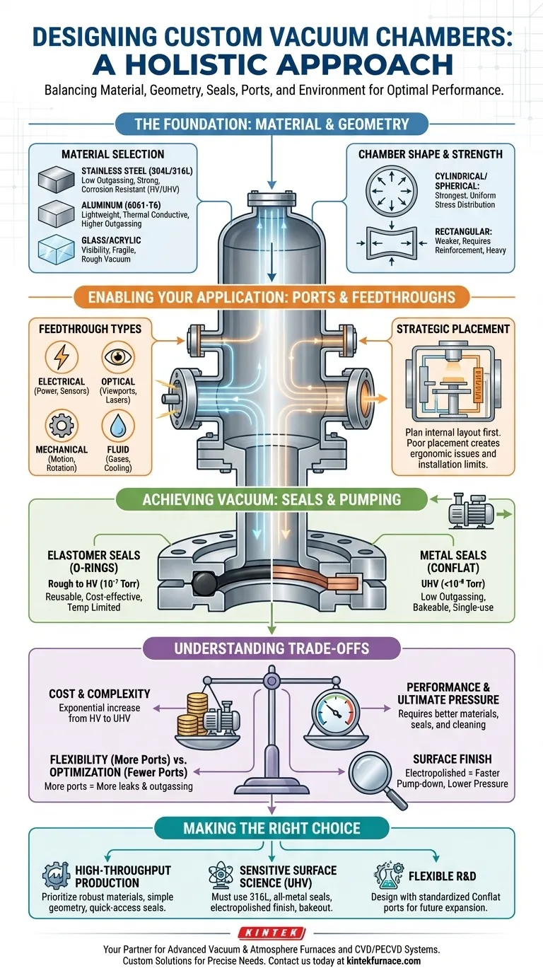 Какие проектные соображения важны для вакуумных камер на заказ? Оптимизация производительности, стоимости и потребностей применения Визуальное руководство