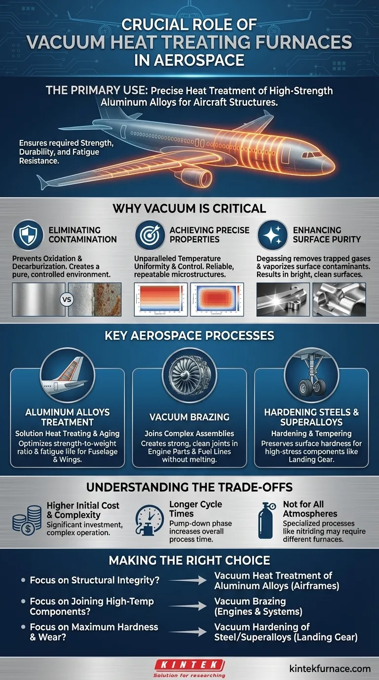 What is one of the most important uses of vacuum heat treating furnaces in aerospace? Achieve Superior Strength in Aircraft Alloys Visual Guide
